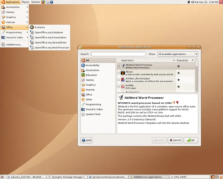 Ubuntu Linux 6.10 “Edgy Eft”